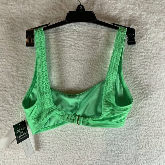 Salt & Cove Ribbed Bralette Bikini Top Women Small Mint Spark Variegated Summer - Picture 3 of 5